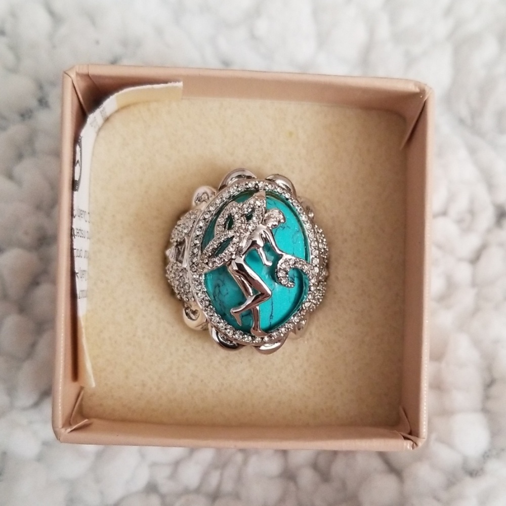 Kirks Folly 7/8 Ring Vintage Faux Turquoise Fairy